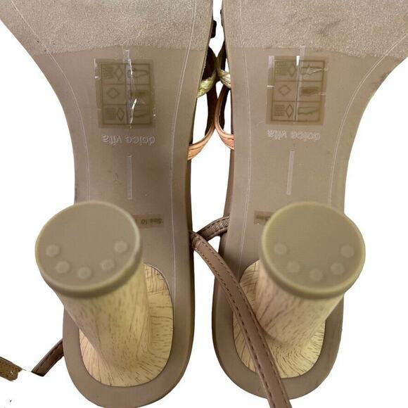 Dolce Vita Quinna Womens Peach Multi Stella Strappy High Heels Sandals Shoes 10 - Picture 16 of 16